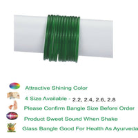 Thumbnail for Afast Shining Green Glass Party, Wedding, Daily Use Bangle Set, Pack Of 12 - Distacart