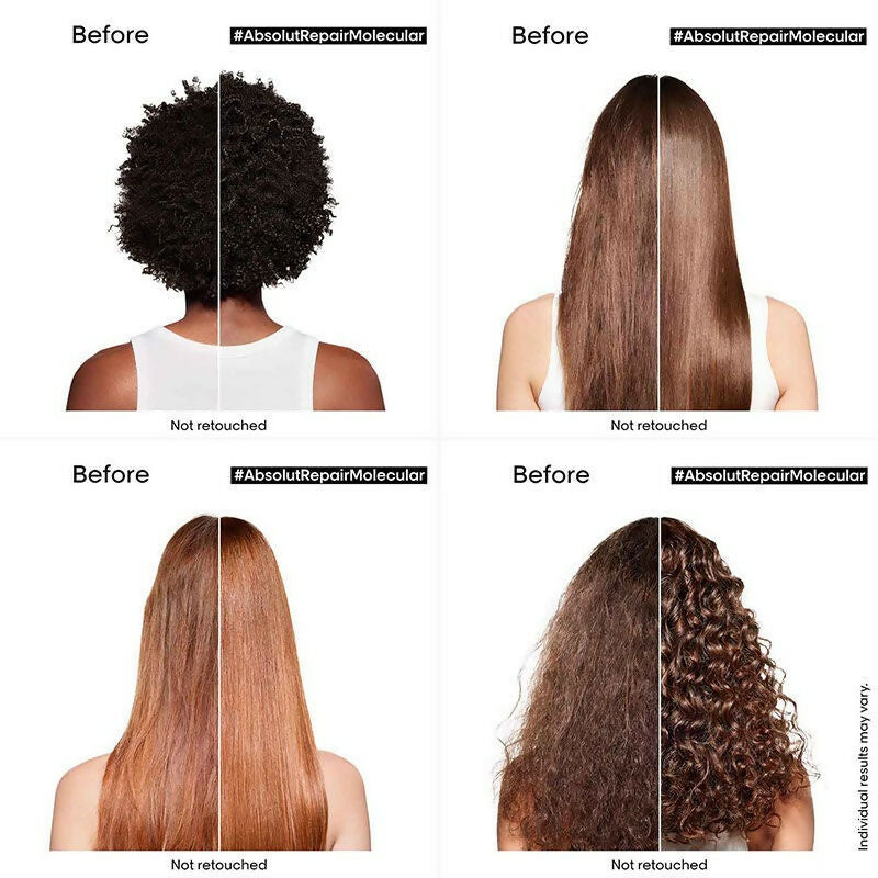 L'Oreal Paris Absolut Repair Molecular Deep Repairing Leave-In Cream For Damaged Hair - Distacart