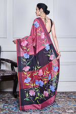 Thumbnail for Morchari Multicolour Cotton Handloom Mirror Work Saree Unstitched Blouse