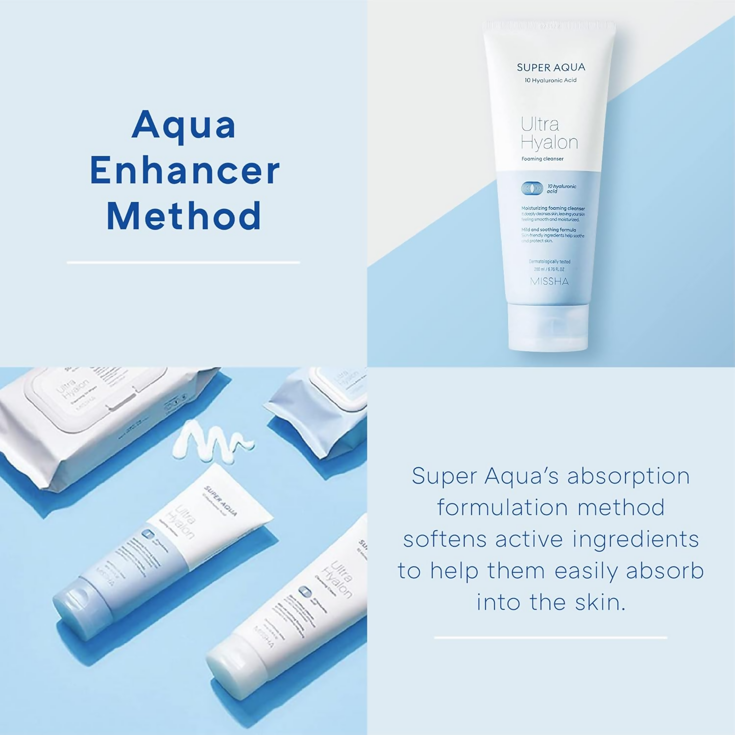 Missha Super Aqua Ultra Hyalron Foaming Cleanser - Distacart