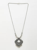 Thumbnail for NVR Women's Silver-Toned German Silver Oxidised Pendant with Chain - Distacart