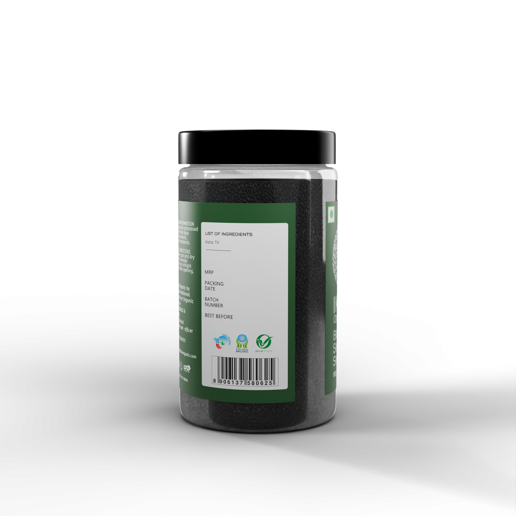 6 - Organic Black Sesame Seeds - 100g