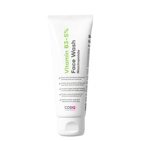 Cos-IQ Vitamin B3-5% Niacinamide Face Wash for Smooth and Even Skin - Distacart