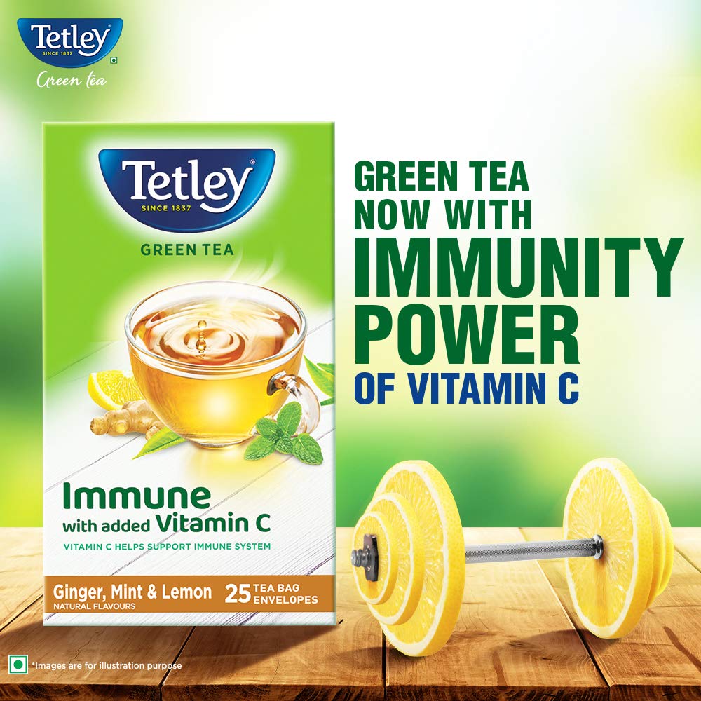 Tetley Green Tea Ginger, Mint and Lemon Tea Bags