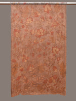 Thumbnail for Grey Kalamkari Hand Painted Organza Stole with Floral Design - Global Threads - Distacart