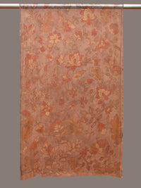 Thumbnail for Grey Kalamkari Hand Painted Organza Stole with Floral Design - Global Threads - Distacart