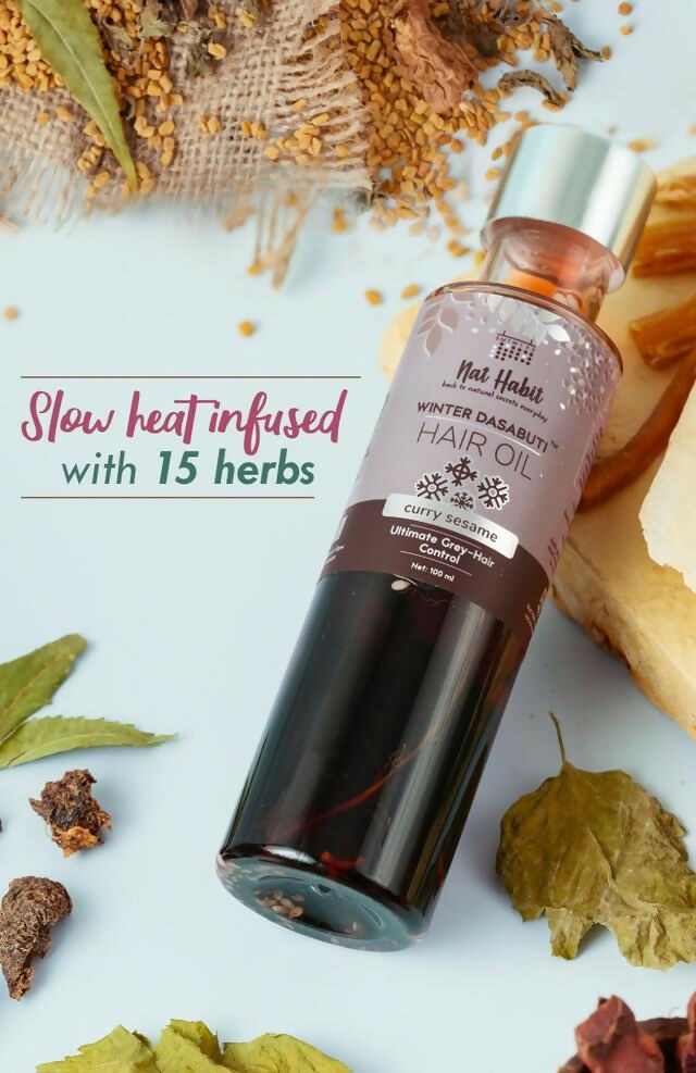 Nat Habit Curry Sesame Winter Hair Oil - Distacart