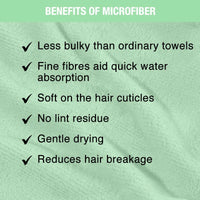 Thumbnail for Nykaa Naturals Microfiber Hair Wrap for Frizz Free & Shiny Hair - Green - Distacart