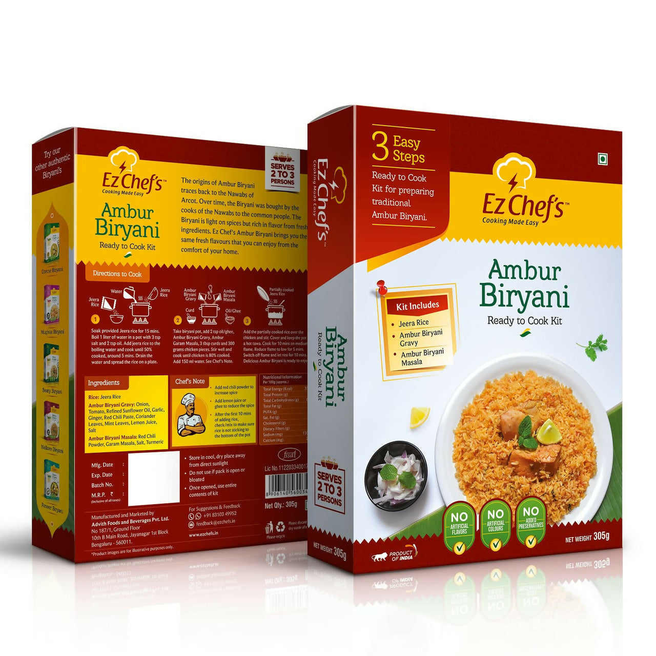 Ez Chef's Ambur Biryani Kit - Ambur's Famous Biryani - Distacart