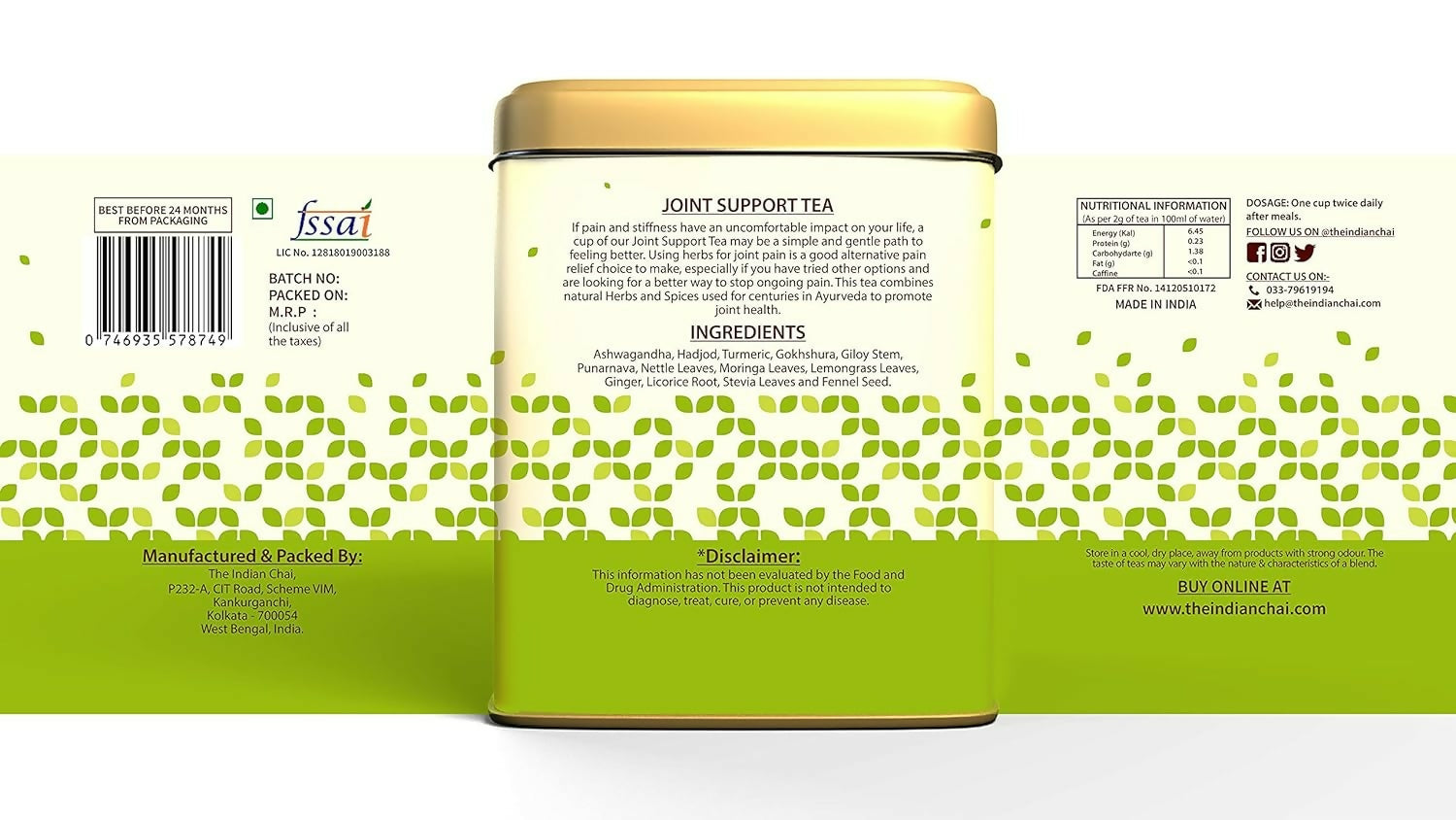 The Indian Chai - Joint Support Tea - Distacart