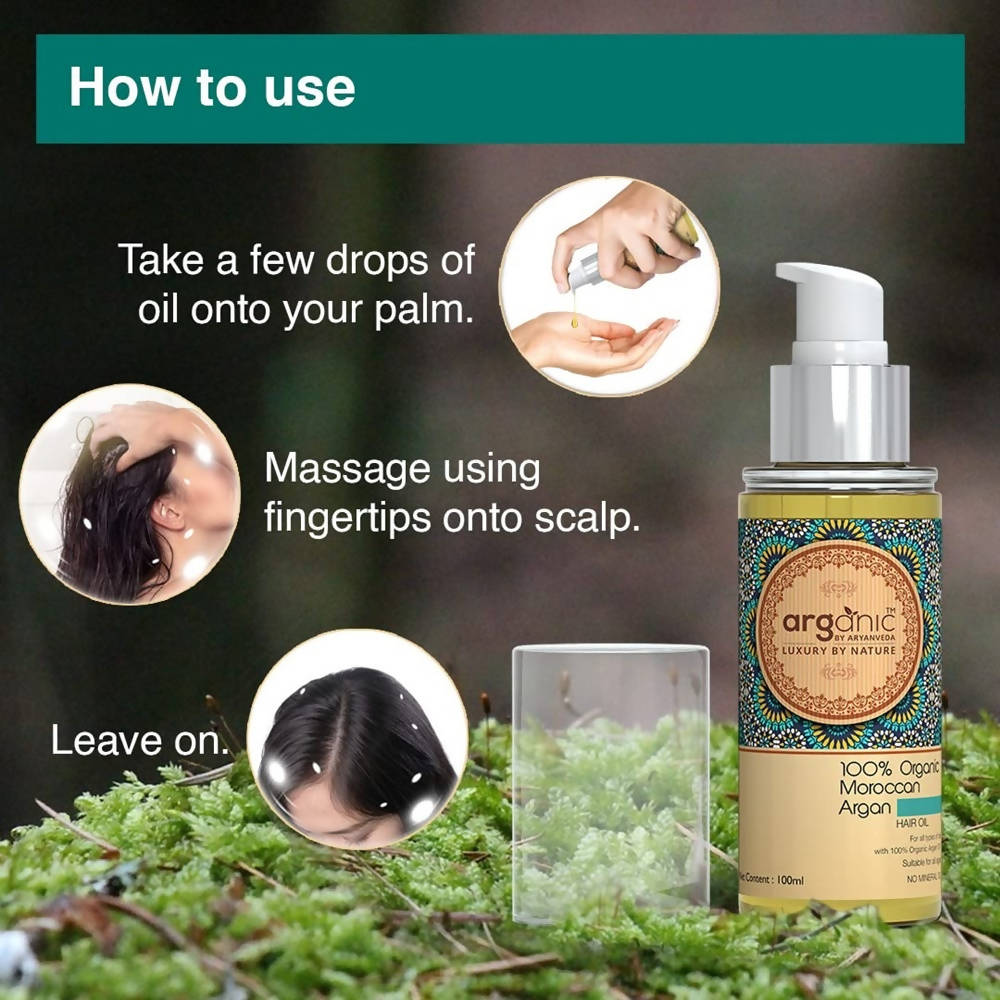 Aaryanveda Aganic Organic Moroccan Argan Hair Oil