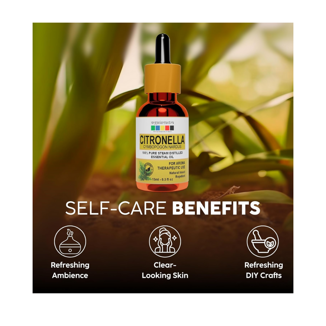 Organix Mantra Citronella Oil - 100% Natural Citronella Essential Oil - Distacart