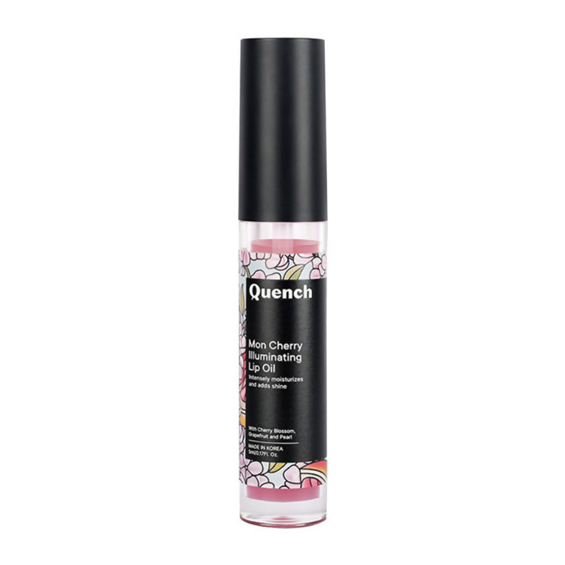 Quench Illuminating Lip Oil with Cherry Blossom & Pearl Extracts For Shiny Hydrated Lips