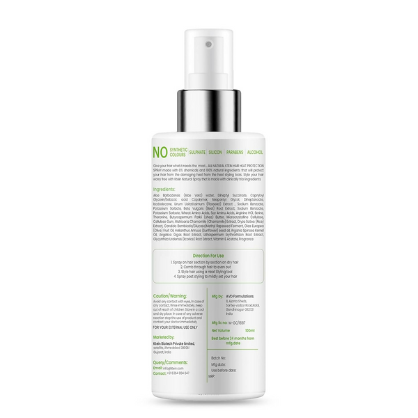 Ktein 100% Plant based Natural Hair Heat Protection Spray - Distacart