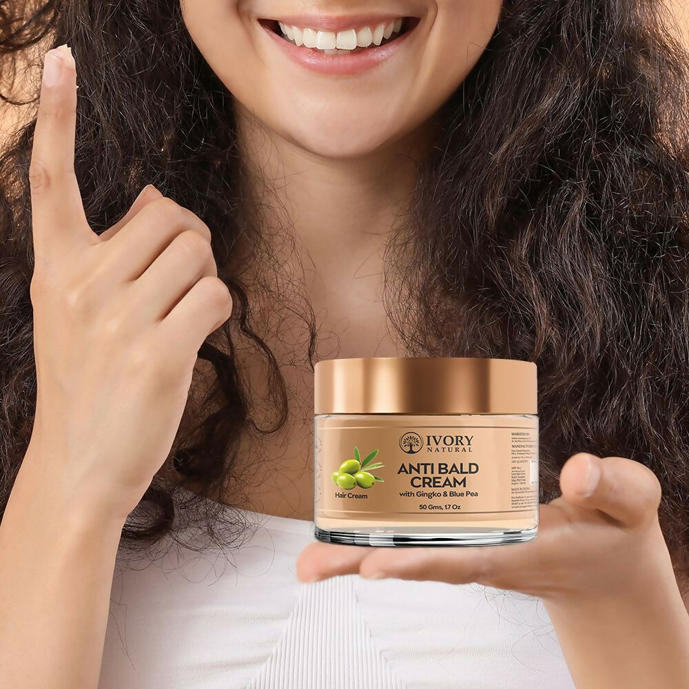 Ivory Natural Bald Cream For Hair For Stimulate Growth Of Hair, Avoid Thinning - Distacart