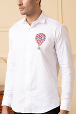 Thumbnail for Elevibrant Hot Air Balloon Embroidery Shirt by Hilo Design - Distacart