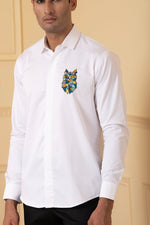 Thumbnail for Owl Multicolor Thread Embroidery Shirt by Hilo Design - Distacart