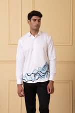 Thumbnail for Cloud Lines Thread Embroidery Shirt by Hilo Design - Distacart