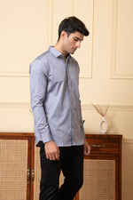 Thumbnail for Solid Grey Plain Shirt by Hilo Design - Distacart