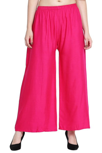 Asmaani Pink Color Plain Sarara Palazzo