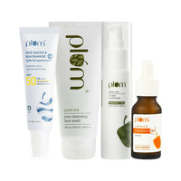 Thumbnail for Plum Daily Skincare Routine CSMS (Cleanser, Serum, Moisturizer, Sunscreen) Combo