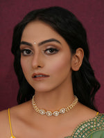 Thumbnail for Kundan & Pearl Neckpiece (Gold) - Ruby Raang - Distacart