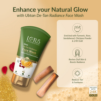 Thumbnail for Lotus Botanicals Ubtan De-Tan Radiance Face Wash Infused with 24K Gold Rejuvenated Skin