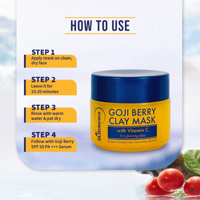 St.Botanica Goji Berry Face Mask With Goji Berry & Vitamin C For Youthful Glow - Distacart