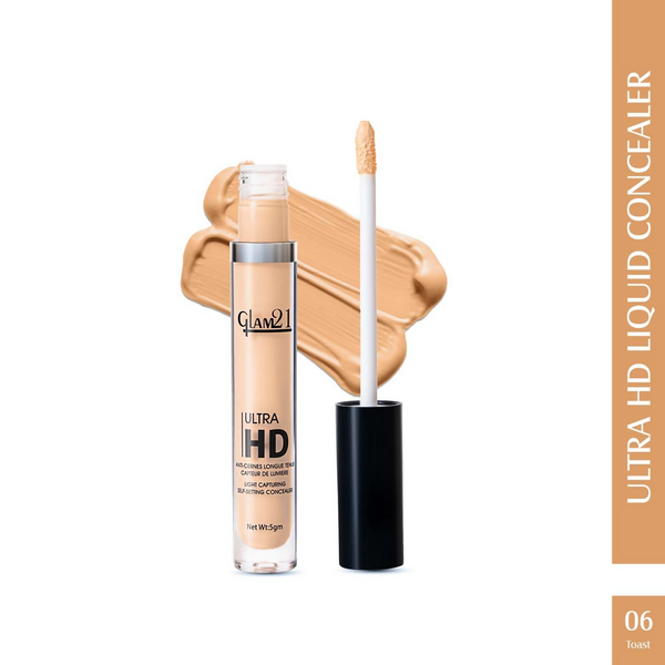 Glam21 Ultra HD Liquid Concealer for HD Finish - Toast - Distacart