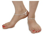 Thumbnail for AanyaCentric Gold-plated Mangalsutra Pendant Earring Set & Silver Plated Anklet - Distacart