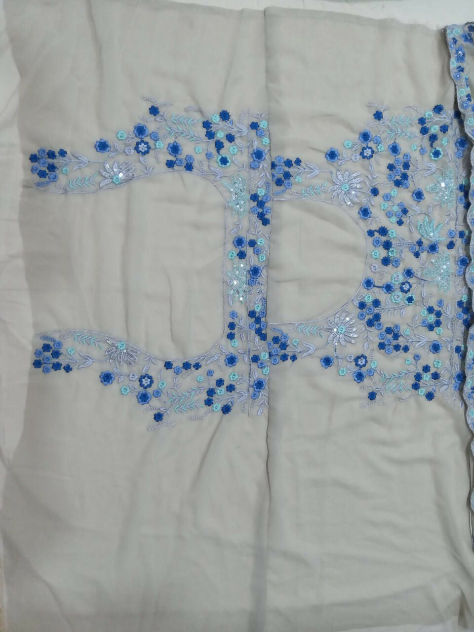 Jyoti Fashion Premium Sky Blue Faux Georgette 3MM Sequins with Thread & Jari Embroidery Lehenga Choli with Dupatta - Distacart