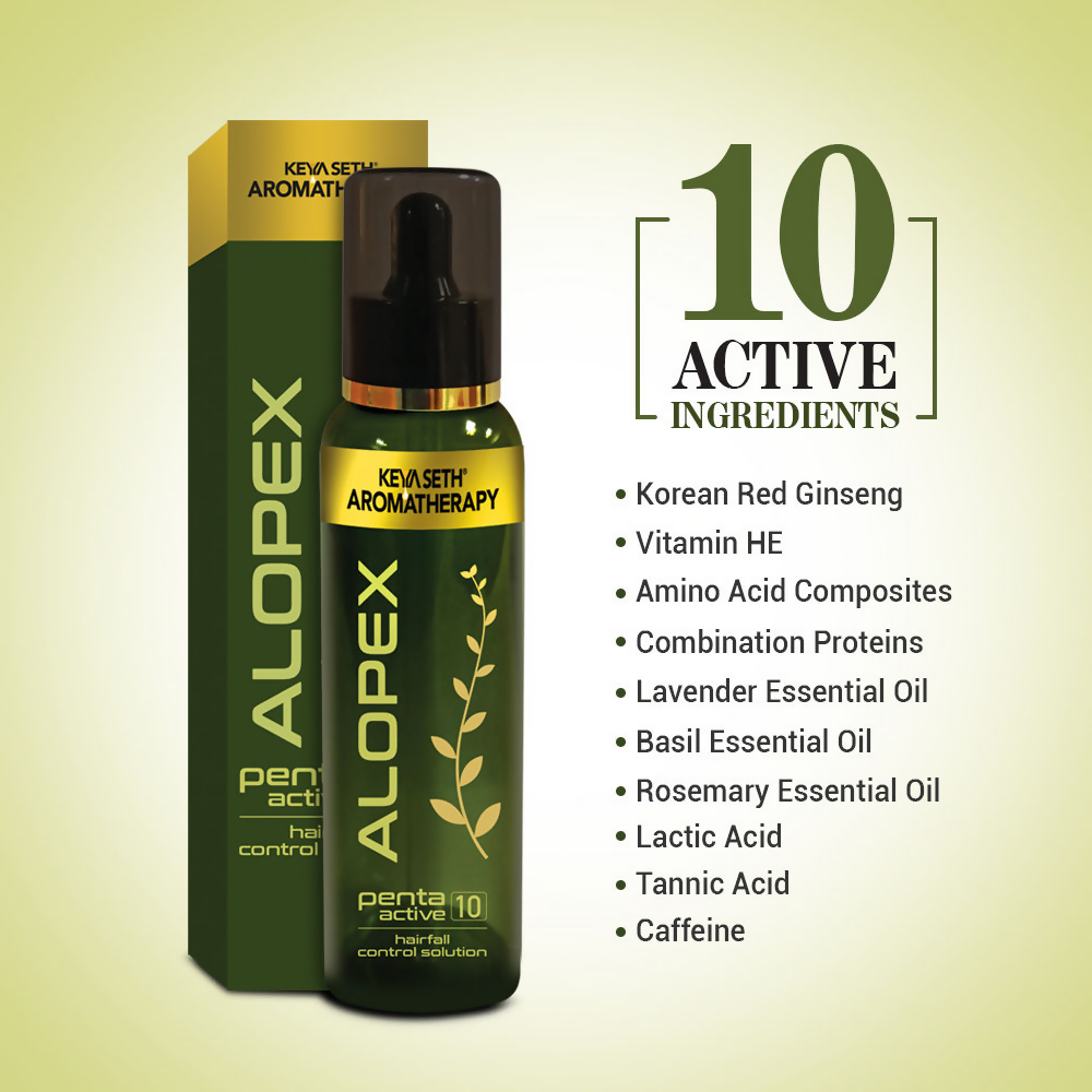 Keya Seth Aromatherapy Alopex Penta Active 10 For Hairfall Control Solution - Distacart