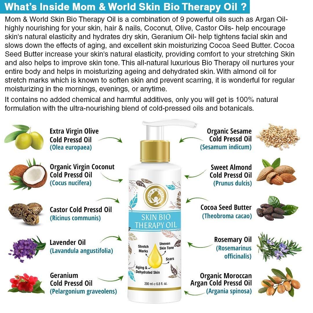 Mom & World Skin Bio Therapy Oil For Stretch Marks - Distacart