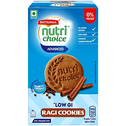 Britannia Nutri Choice Essentials Ragi Cookies - No Added Sugar