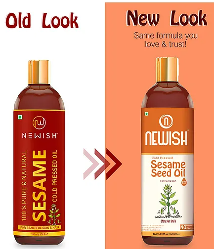 Newish Cold Pressed Sesame Oil For Hair & Skin - Distacart