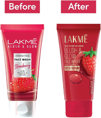 Thumbnail for Lakme Blush & Glow Strawberry Freshness Gel Face Wash With Vitamin C Serum - Distacart