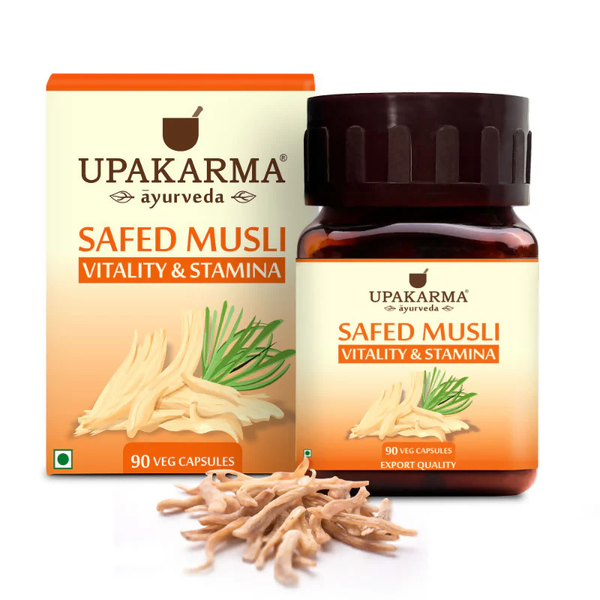 Upakarma Ayurveda Safed Musli Capsules - Distacart