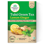 Thumbnail for Organic India Tulsi Green Tea Lemon Ginger 25 Tea Bags - Distacart