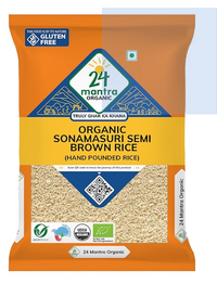 Thumbnail for 24 Mantra Organic Sonamasuri Raw Semi Brown Rice - Distacart