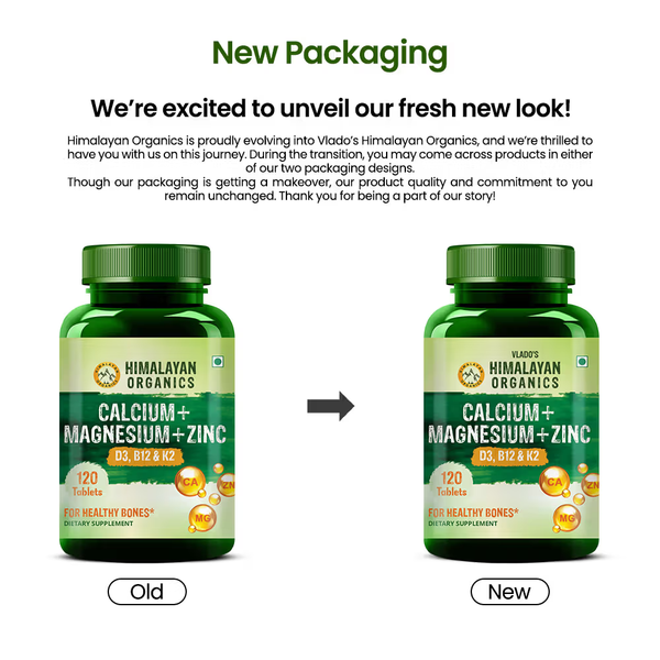 Himalayan Organics Calcium+Magnesium+Zinc D3 & B12 Tablets - Distacart