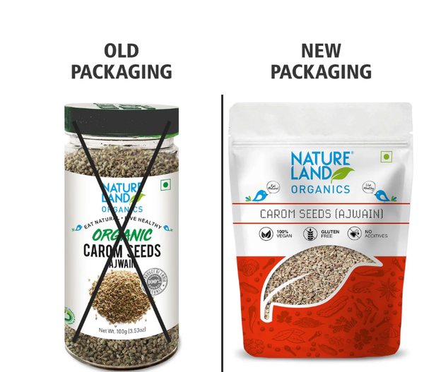 Nature Land Organics Carom Seeds (Ajwain) - Distacart