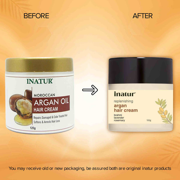 Inatur Moroccan Argan Oil Hair Cream - Distacart