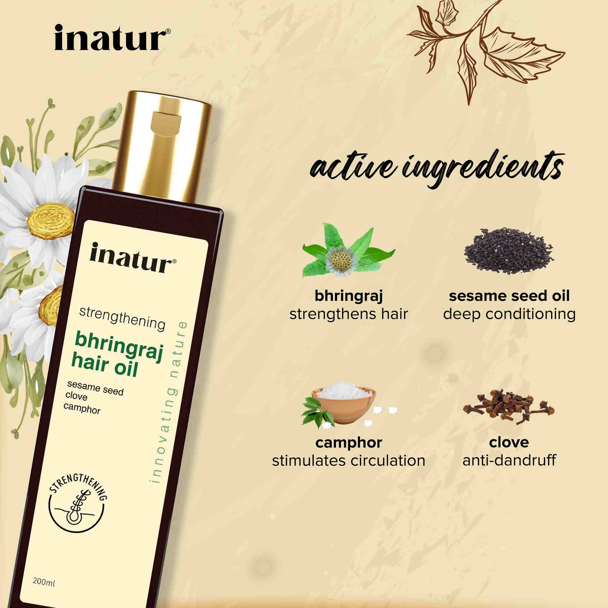 Inatur Ayurveda Bhringraj Oil - Distacart