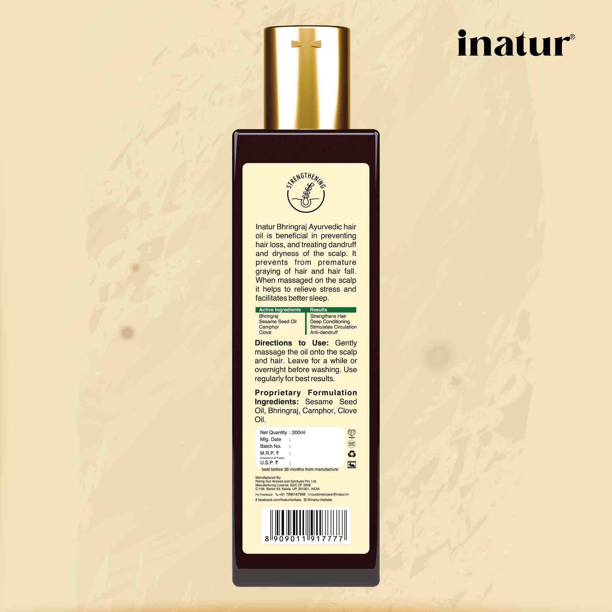 Inatur Ayurveda Bhringraj Oil - Distacart