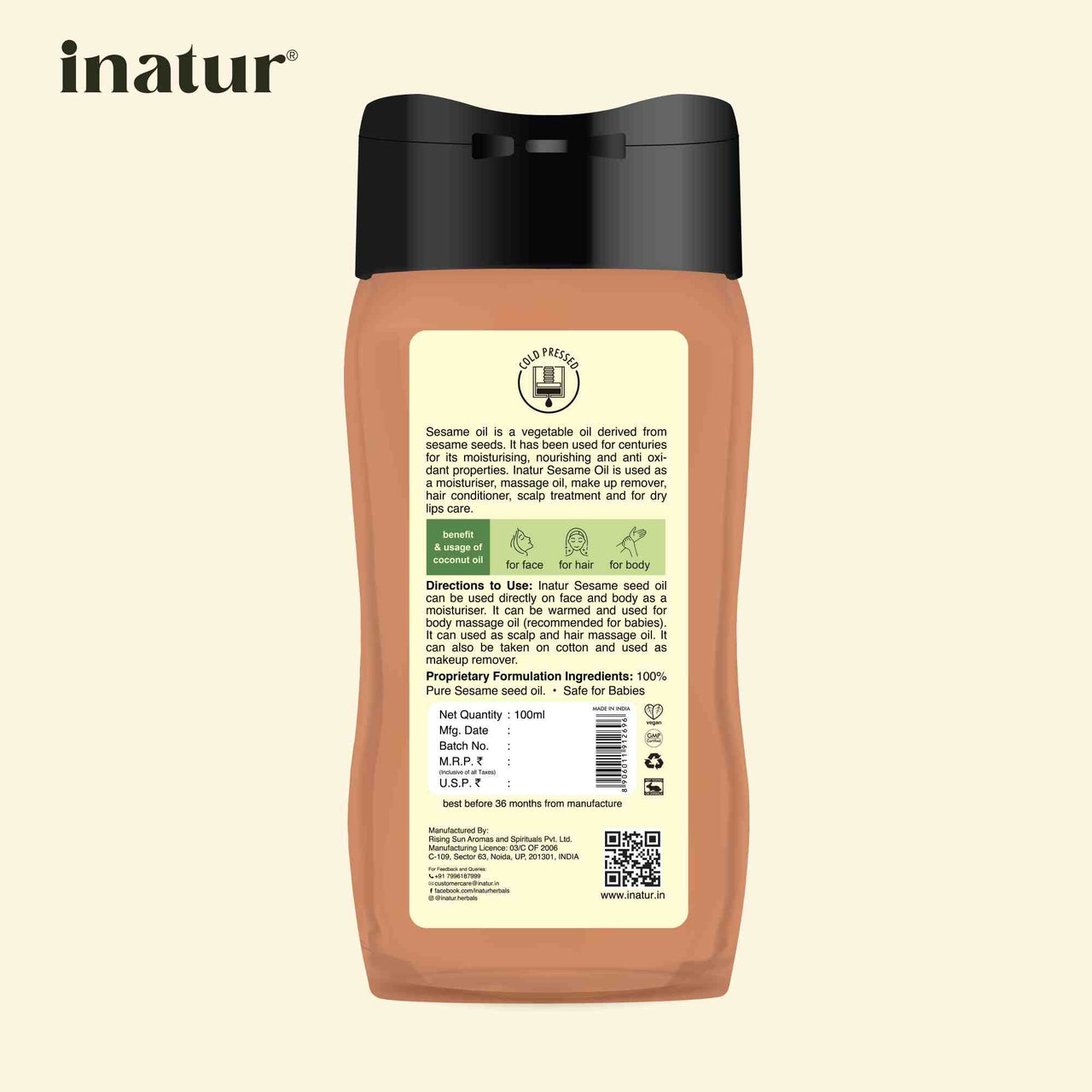 Inatur Sesame Til Oil - Distacart