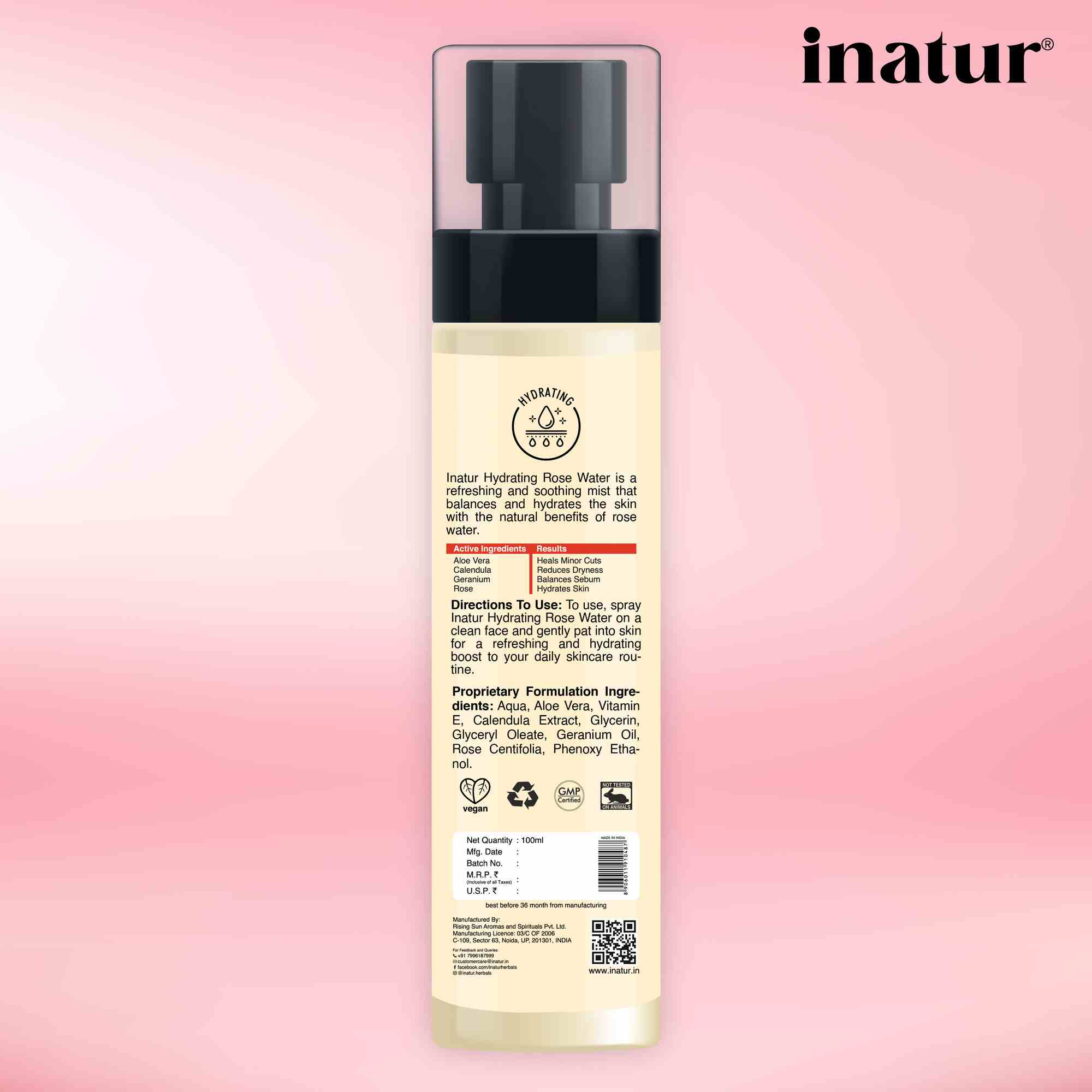 Inatur Rose Hydrosol Floral Water - Distacart