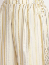 Thumbnail for Ahalyaa Women Off White Layered Kurta With Trousers
