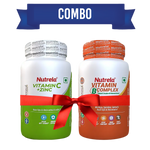 Thumbnail for Patanjali Nutrela Vitamin C & Zinc + B-Complex Capsules Combo - Distacart