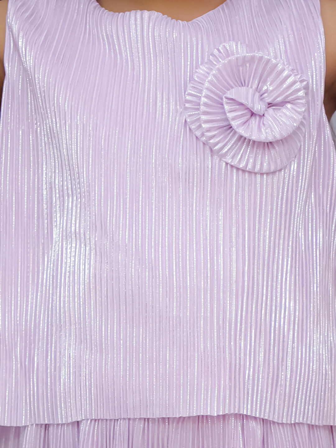 Lil Drama Glam Up Girls Pink Party Top and Pant Set