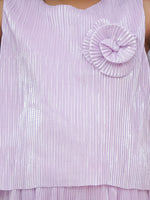 Thumbnail for Lil Drama Glam Up Girls Pink Party Top and Pant Set